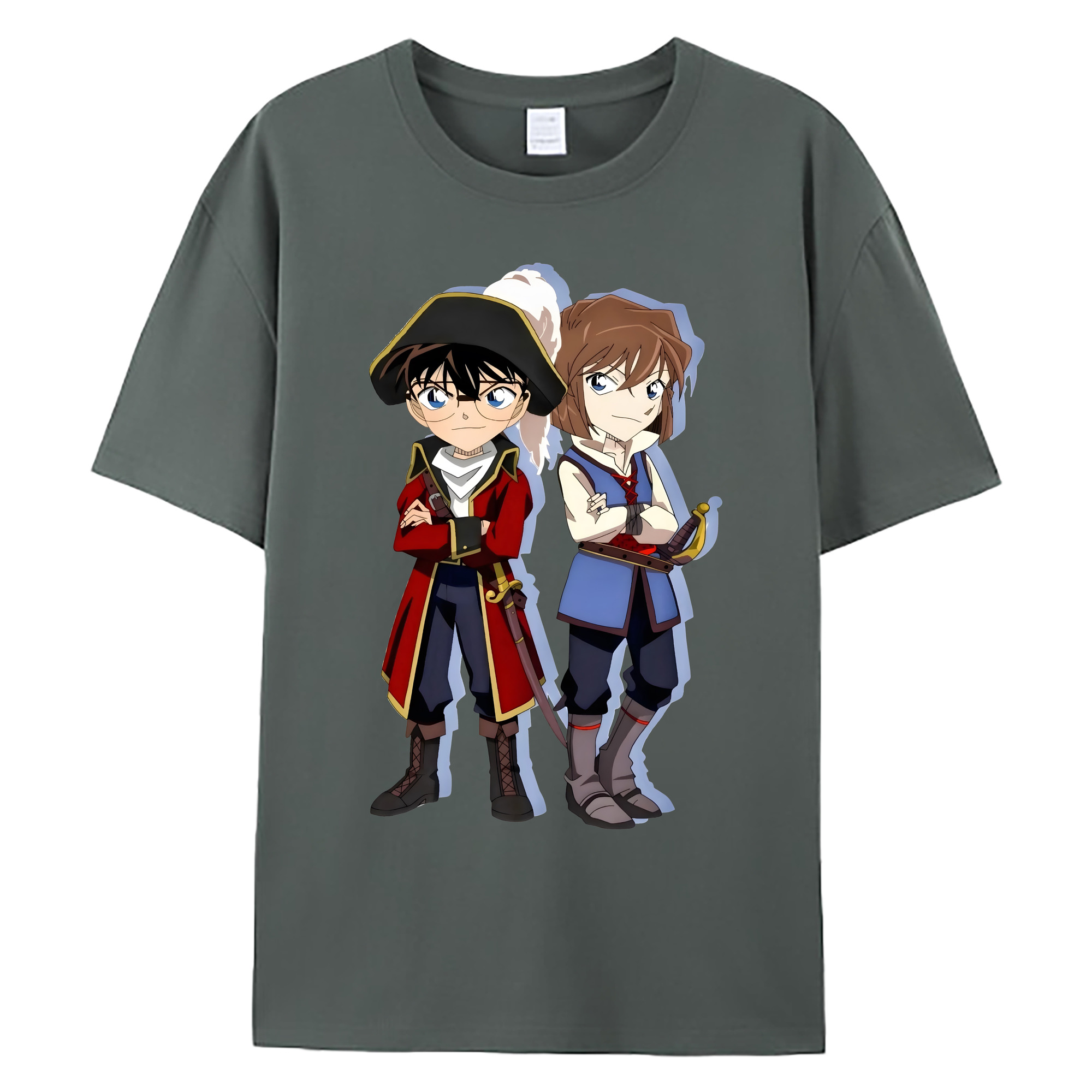 （画像用） 名探偵コナン 灰原 哀 はいばら あい Detective Conan Anita Hailey、Vi Graythorn Haibara Ai 綿100％ メンズ半袖Tシャツ｜肌触りやわらか＆通気性